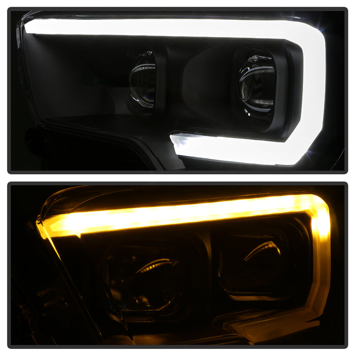 SPYDER xTune Toyota Tacoma 16-18 DRL Light Bar Projector Headlights - Black PRO-JH-TTA16-LBDRL-BK 9039256