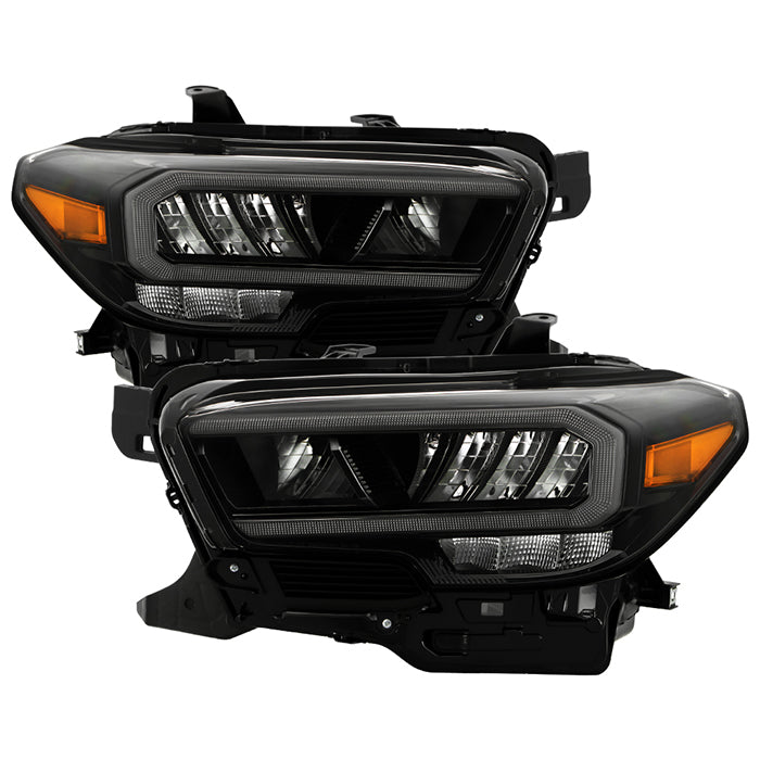 SPYDER Xtune 16-22 Toyota Tacoma Full LED w/DRL Headlight - Black (PRO-JH-TTA20-FLED-AM-BK) 9953354