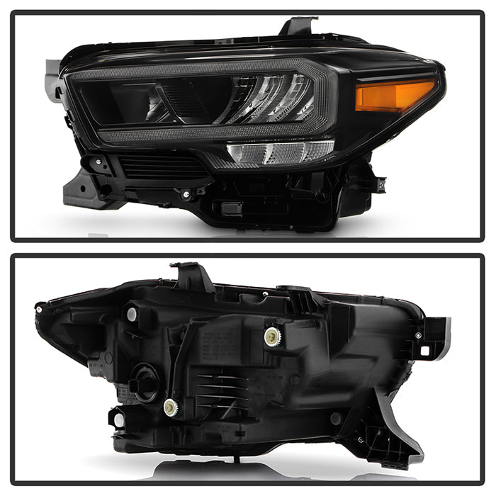 SPYDER Xtune 16-22 Toyota Tacoma Full LED w/DRL Headlight - Black (PRO-JH-TTA20-FLED-AM-BK) 9953354