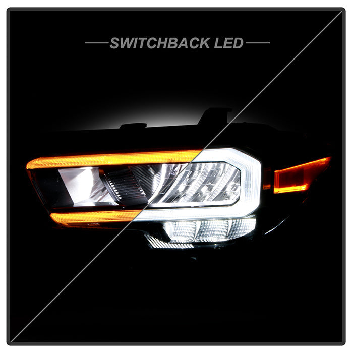 SPYDER Xtune 16-22 Toyota Tacoma Full LED w/DRL Headlight - Black (PRO-JH-TTA20-FLED-AM-BK) 9953354
