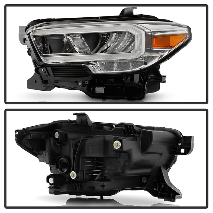 SPYDER Xtune 16-22 Toyota Tacoma Full LED w/DRL Headlight - Chrome (PRO-JH-TTA20-FLED-AM-C) 9953347