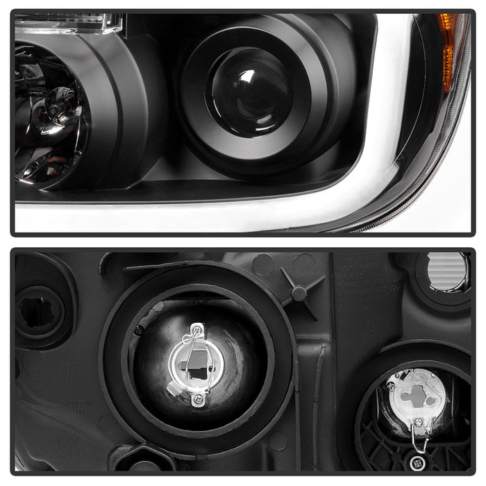 SPYDER Xtune Toyota Tundra 07-13 LED Light Bar Projector Headlights Black PRO-JH-TTU07-LED-BK 9027888