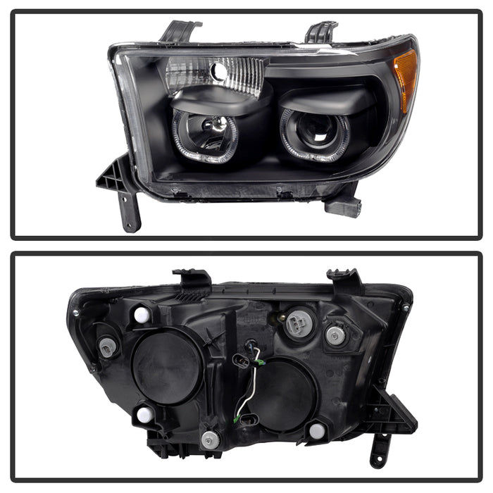 SPYDER Xtune Toyota Tundra 07-13 Projector Headlights Eliminates AFS LED Halo Black PRO-JH-TTUN07-CFB-BK 9032301