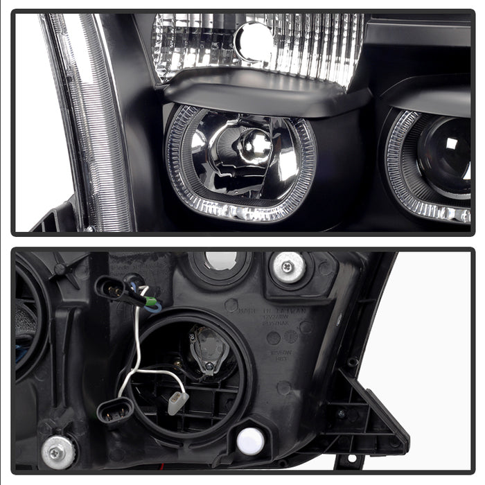 SPYDER Xtune Toyota Tundra 07-13 Projector Headlights Eliminates AFS LED Halo Black PRO-JH-TTUN07-CFB-BK 9032301
