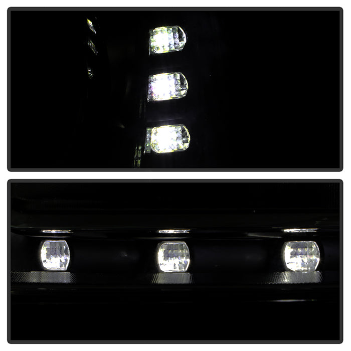 SPYDER xTune Volkswagen Jetta 11-14 DRL Projector Headlights - Black Smoked PRO-JH-VJ11-DRL-BSM 9036682
