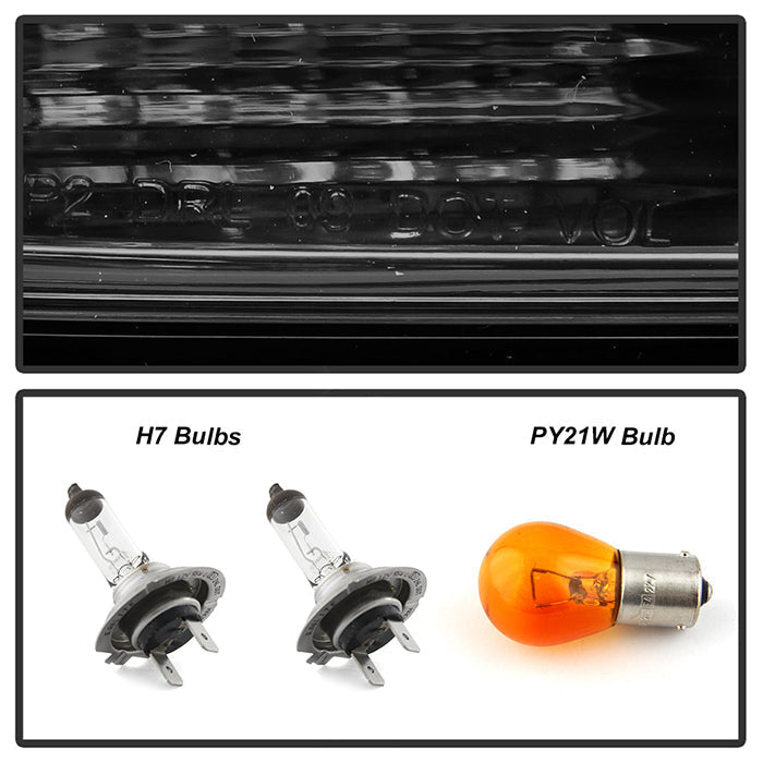 SPYDER xTune Volkswagen Jetta 11-14 DRL Projector Headlights - Black Smoked PRO-JH-VJ11-DRL-BSM 9036682