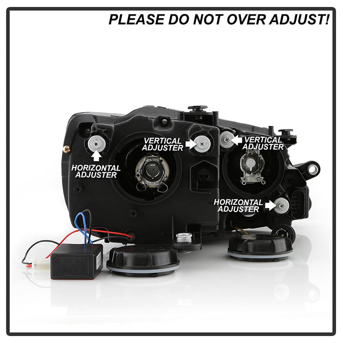 SPYDER xTune Volkswagen Jetta 11-14 DRL Projector Headlights - Black Smoked PRO-JH-VJ11-DRL-BSM 9036682