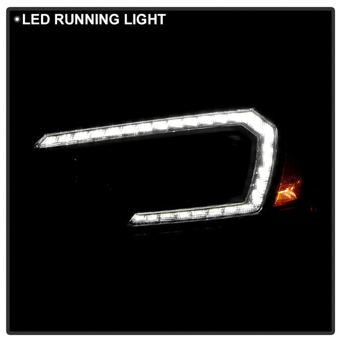 SPYDER xTune VW Jetta 11-18 *Halogen Only* Proj. Headlights w/ Light Bar - Blk PRO-JH-VJ11-LBDRL-BK 9055560
