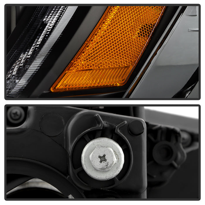 SPYDER xTune VW Jetta 11-18 *Halogen Only* Proj. Headlights w/ Light Bar - Blk PRO-JH-VJ11-LBDRL-BK 9055560