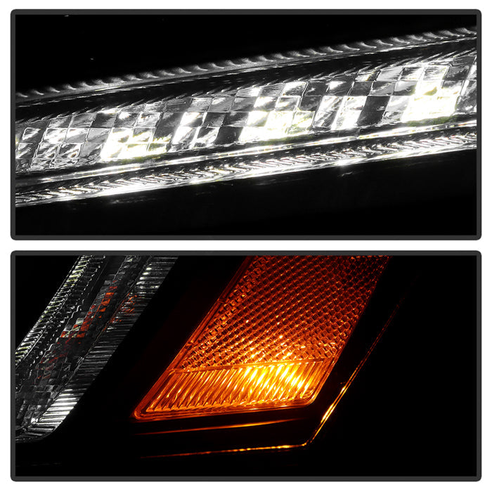 SPYDER xTune VW Jetta 11-18 *Halogen Only* Proj. Headlights w/ Light Bar - Blk PRO-JH-VJ11-LBDRL-BK 9055560