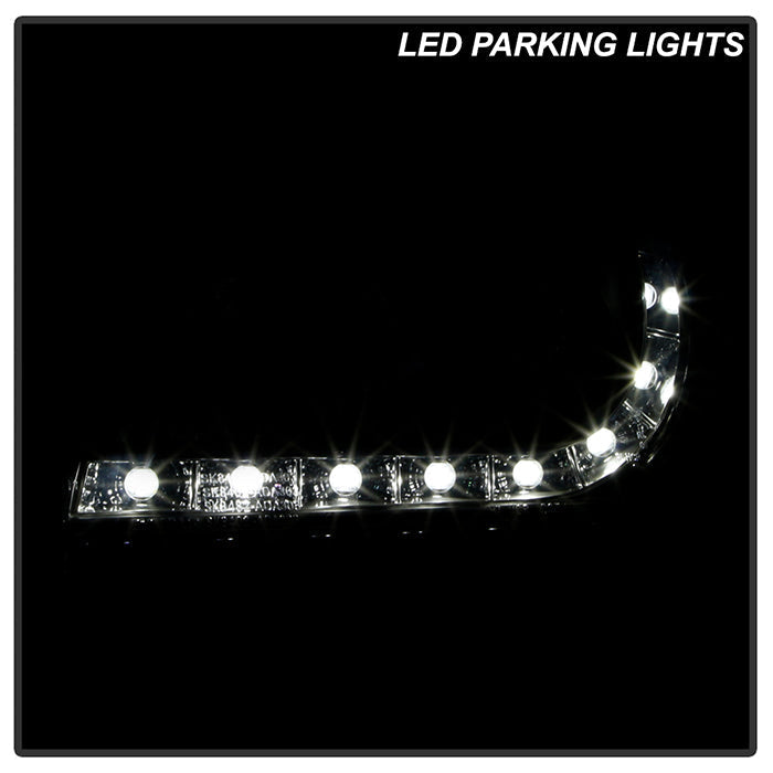 Spyder Audi A3 06-08 Projector Headlights Halogen Model Only - DRL Black PRO-YD-AA306-DRL-BK 5008510