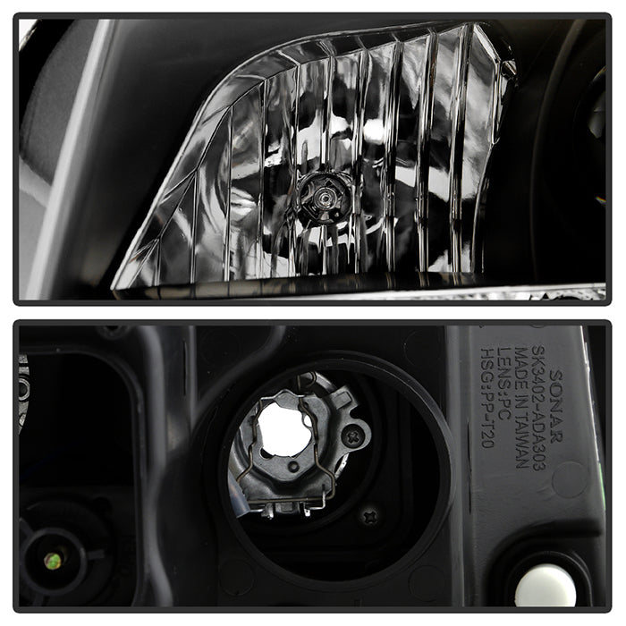 Spyder Audi A3 06-08 Projector Headlights Halogen Model Only - DRL Black PRO-YD-AA306-DRL-BK 5008510