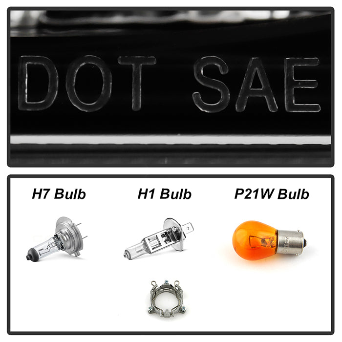 Spyder Audi A3 06-08 Projector Headlights Halogen Model Only - DRL Black PRO-YD-AA306-DRL-BK 5008510
