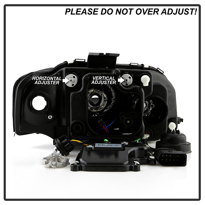 Spyder Audi A3 06-08 Projector Headlights Halogen Model Only - DRL Black PRO-YD-AA306-DRL-BK 5008510