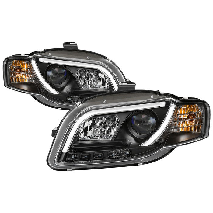 Spyder Audi A4 06-08 Projector Headlights Halogen Only - Light Tube DRL Blk PRO-YD-AA405-LTDRL-G2-BK 5071842