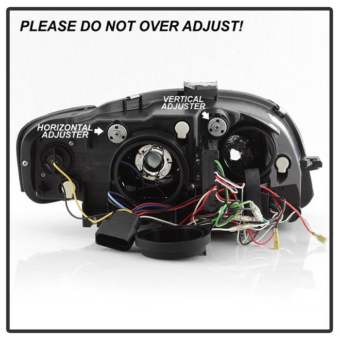 Spyder Audi A4 06-08 Projector Headlights Halogen Only - Light Tube DRL Blk PRO-YD-AA405-LTDRL-G2-BK 5071842