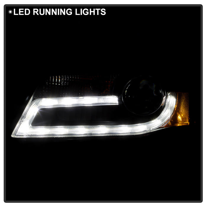 Spyder Audi A4 09-12 Projector Headlights Xenon/HID Model Only - DRL LED Blk PRO-YD-AA408-HID-DRL-BK 5080752
