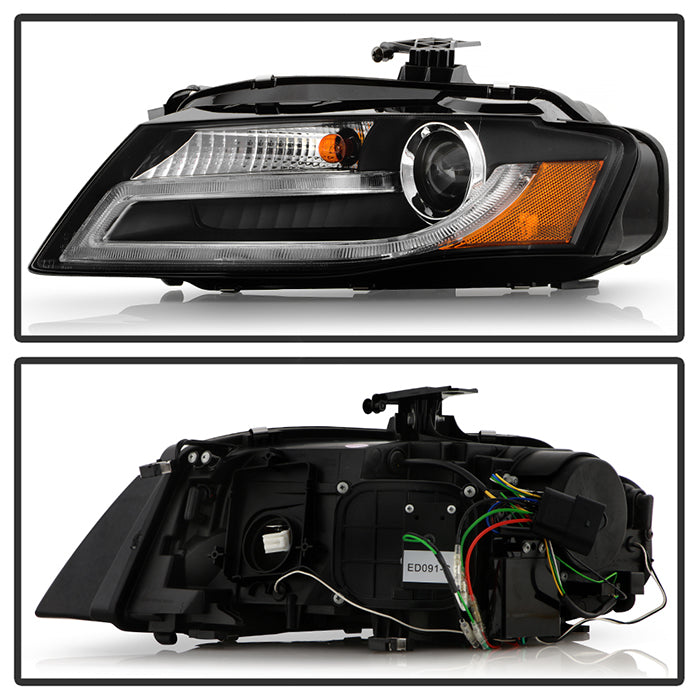 Spyder Audi A4 09-12 Projector Headlights Xenon/HID Model Only - DRL LED Blk PRO-YD-AA408-HID-DRL-BK 5080752