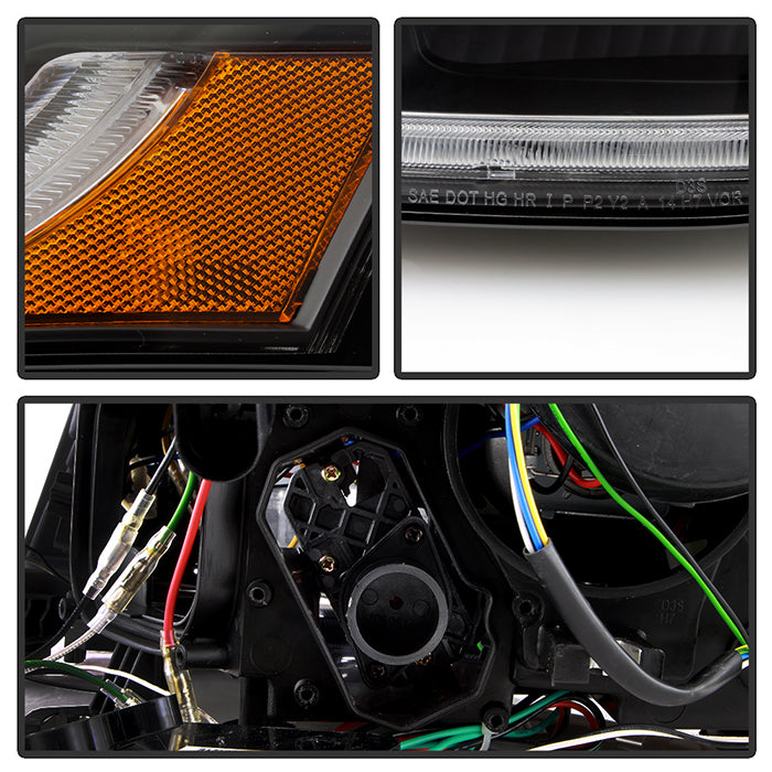 Spyder Audi A4 09-12 Projector Headlights Xenon/HID Model Only - DRL LED Blk PRO-YD-AA408-HID-DRL-BK 5080752