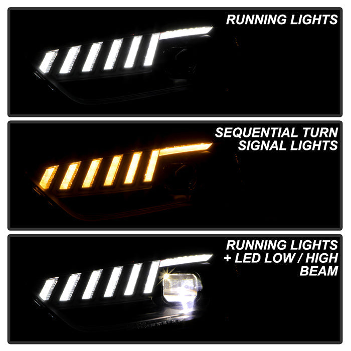 Spyder 13-16 Audi A4/S4 Halogen Model Only High-Power LED Headlights - Black PRO-YD-AA413HALAP-BK 5088345