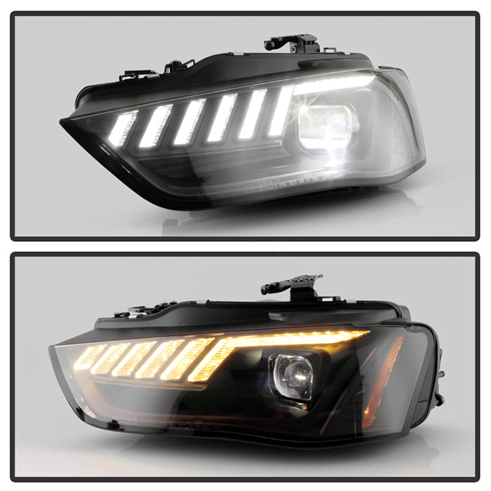 Spyder 13-16 Audi A4/S4 Halogen Model Only High-Power LED Headlights - Black PRO-YD-AA413HALAP-BK 5088345