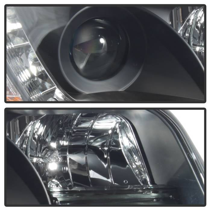Spyder Audi A6 02-04 Projector Headlights Halogen Model Only - DRL Black PRO-YD-ADA601-DRL-BK 5008657