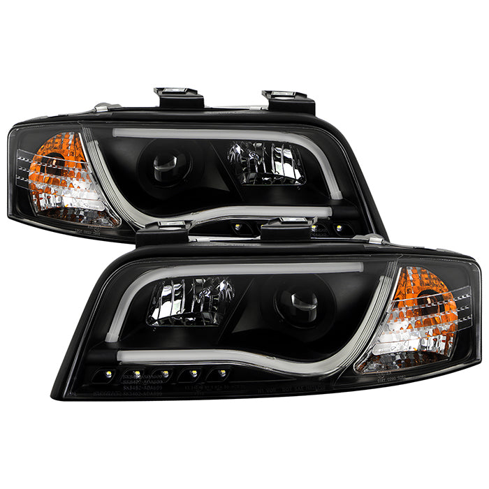 Spyder Audi A6 02-04 Projector Headlights Halogen ModelLight Tube DRL Blk PRO-YD-ADA601-LTDRL-BK 5071873