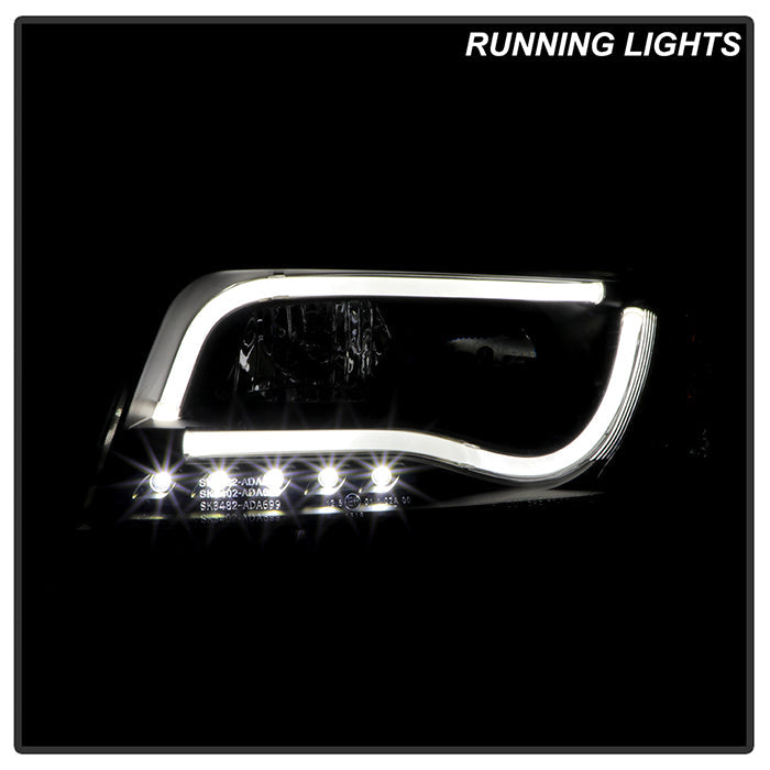 Spyder Audi A6 02-04 Projector Headlights Halogen ModelLight Tube DRL Blk PRO-YD-ADA601-LTDRL-BK 5071873