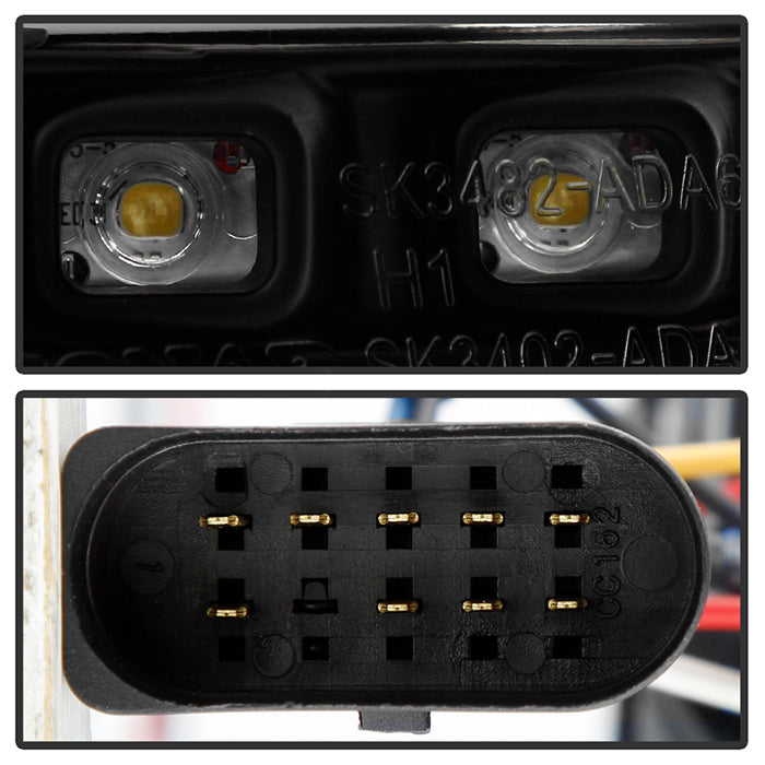Spyder Audi A6 05-07 Projector Headlights Halogen Light Tube DRL Blk PRO-YD-ADA605-LTDRL-BK 5071903