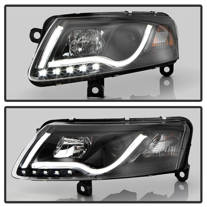 Spyder Audi A6 05-07 Projector Headlights Halogen Light Tube DRL Blk PRO-YD-ADA605-LTDRL-BK 5071903