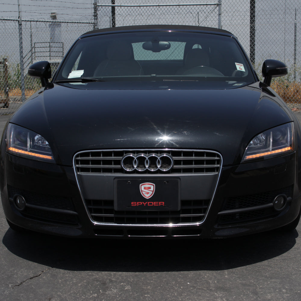 Spyder 08-15 Audi TT Halogen Projector Headlights w/Seq Turn Signal - Black (PRO-YD-ATT08-BK) 5085535