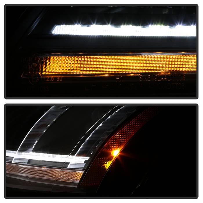 Spyder 08-15 Audi TT HID Xenon Projector Headlights w/Seq Turn Signal - Blk (PRO-YD-ATT08-HID-BK) 5085542