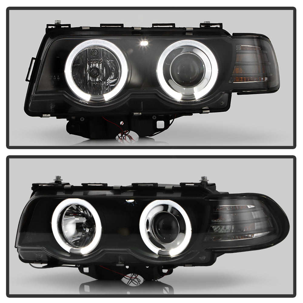 Spyder BMW E38 7-Series 99-01 Projector Headlights 1PC Xenon- LED Halo Blk PRO-YD-BMWE3899-HID-HL-BK 5008862