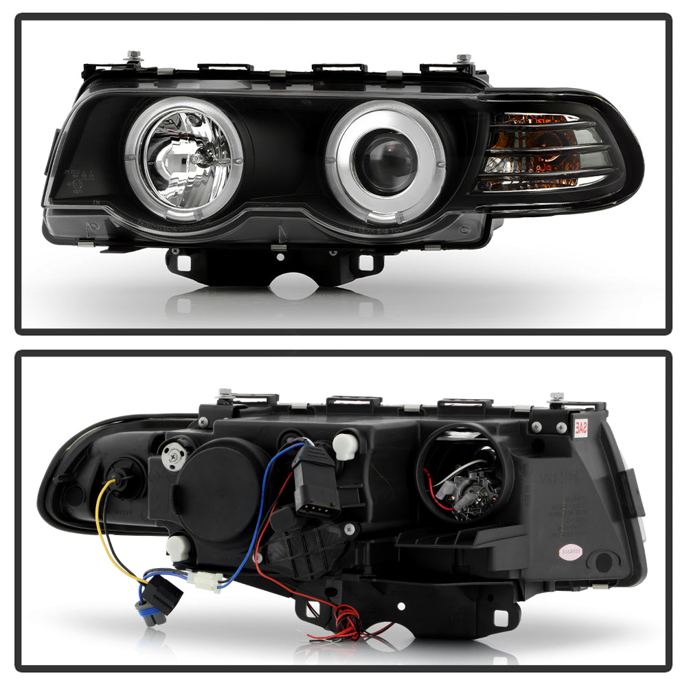 Spyder BMW E38 7-Series 99-01 Projector Headlights 1PC Xenon- LED Halo Blk PRO-YD-BMWE3899-HID-HL-BK 5008862