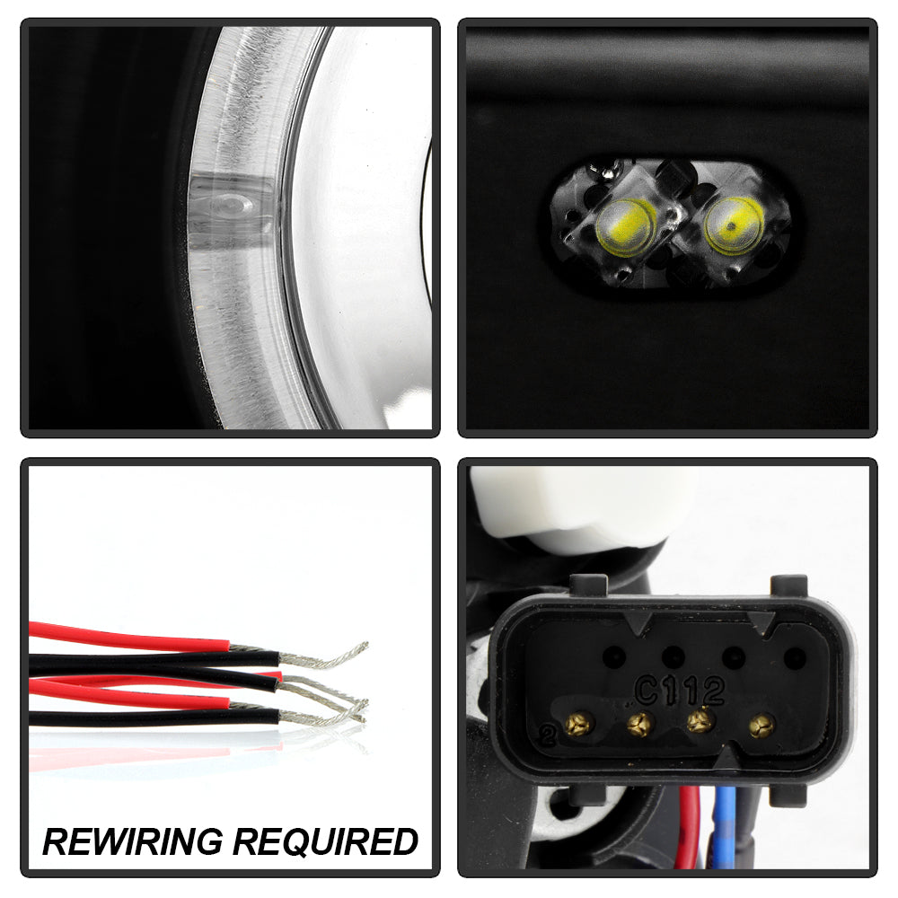Spyder BMW E38 7-Series 99-01 Projector Headlights 1PC Xenon- LED Halo Blk PRO-YD-BMWE3899-HID-HL-BK 5008862