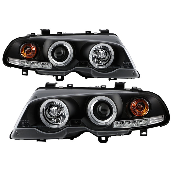 Spyder BMW E46 3-Series 00-03 2DR 1PC Projector Headlights LED Halo LED Blk PRO-YD-BMWE46-2D-HL-BK 5008923