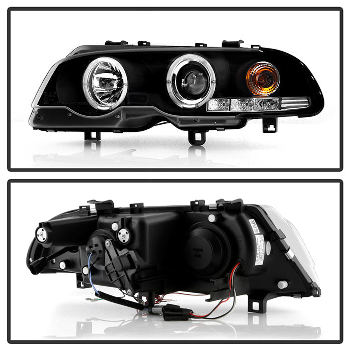 Spyder BMW E46 3-Series 00-03 2DR 1PC Projector Headlights LED Halo LED Blk PRO-YD-BMWE46-2D-HL-BK 5008923