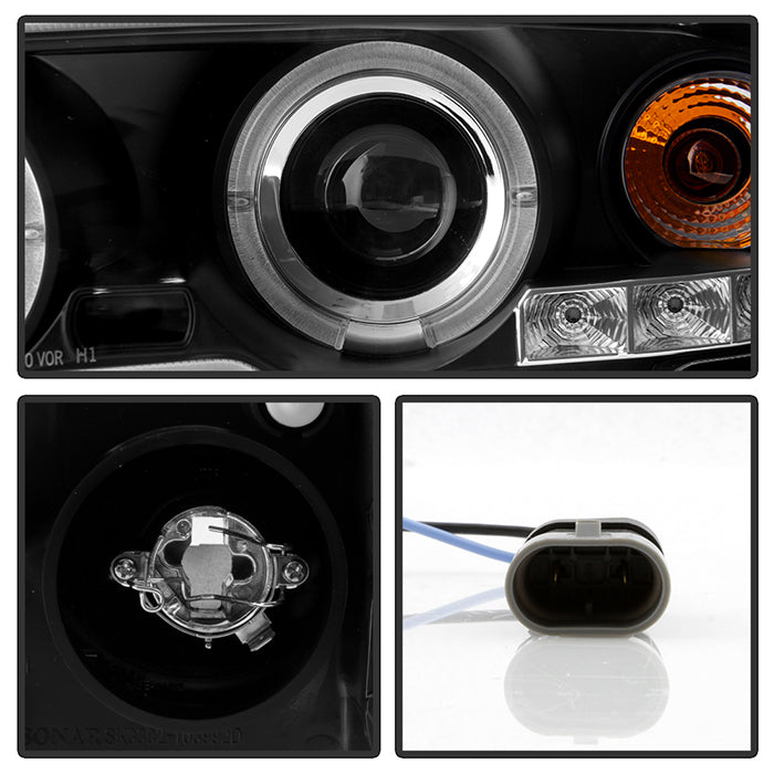 Spyder BMW E46 3-Series 00-03 2DR 1PC Projector Headlights LED Halo LED Blk PRO-YD-BMWE46-2D-HL-BK 5008923