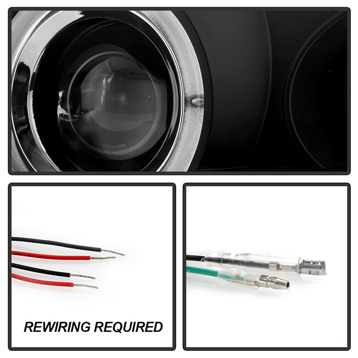 Spyder BMW E46 3-Series 00-03 2DR 1PC Projector Headlights LED Halo LED Blk PRO-YD-BMWE46-2D-HL-BK 5008923