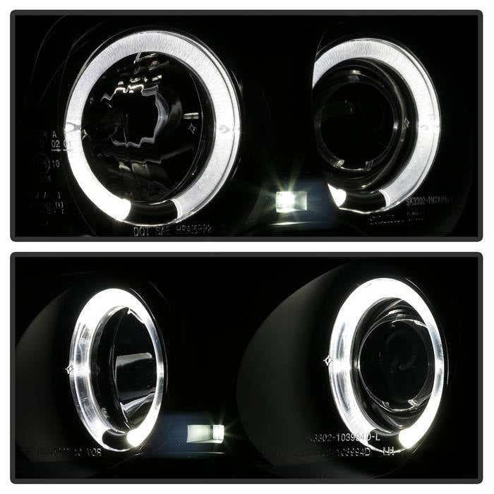 Spyder 99-01 BMW E46 3 Series 4DR Projector Headlights 1PC LED Halo (PRO-YD-BMWE46-4D-HL-AM-BSM) 5084804