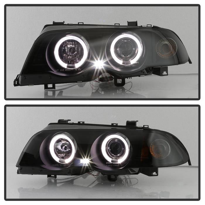 Spyder 99-01 BMW E46 3 Series 4DR Projector Headlights 1PC LED Halo (PRO-YD-BMWE46-4D-HL-AM-BSM) 5084804