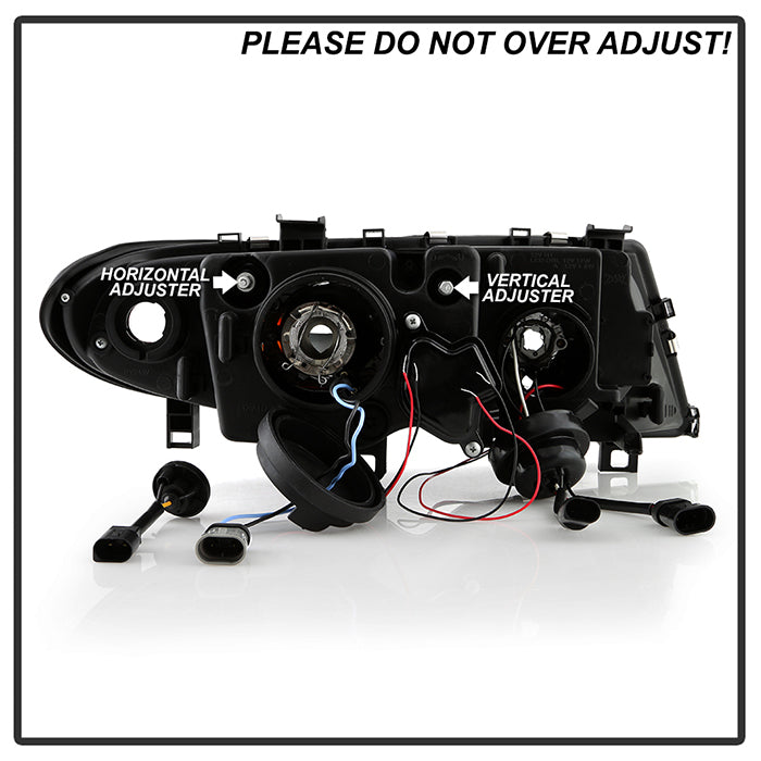 Spyder BMW E46 3-Series 02-05 4DR Projector Headlights 1PC LED Halo Blk PRO-YD-BMWE4602-4D-AM-BK 5042415