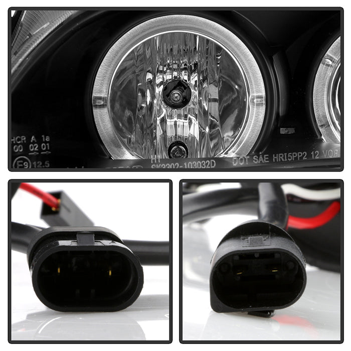 Spyder BMW E46 3-Series 04-06 2 DR Projector Halogen Model- LED Halo Blk PRO-YD-BMWE4604-2DR-HL-BK 5077141