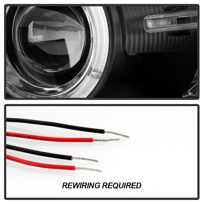 Spyder BMW E46 3-Series 04-06 2 DR Projector Halogen Model- LED Halo Blk PRO-YD-BMWE4604-2DR-HL-BK 5077141