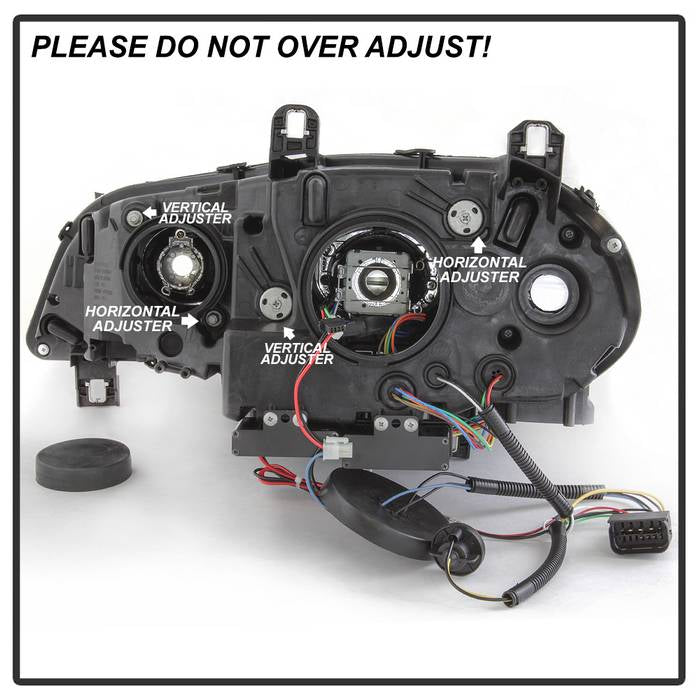 Spyder 07-10 BMW X5 E70 (HID Models Only) Projector Headlights - Black PRO-YD-BMWE7007-AFSHID-BK 5085481
