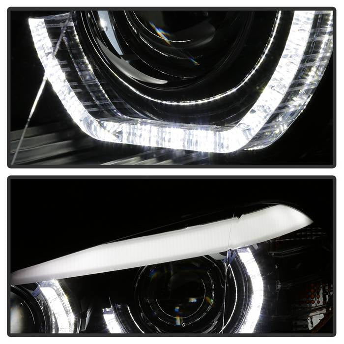 Spyder 07-10 BMW X5 E70 (HID Models Only) Projector Headlights - Black PRO-YD-BMWE7007-AFSHID-BK 5085481