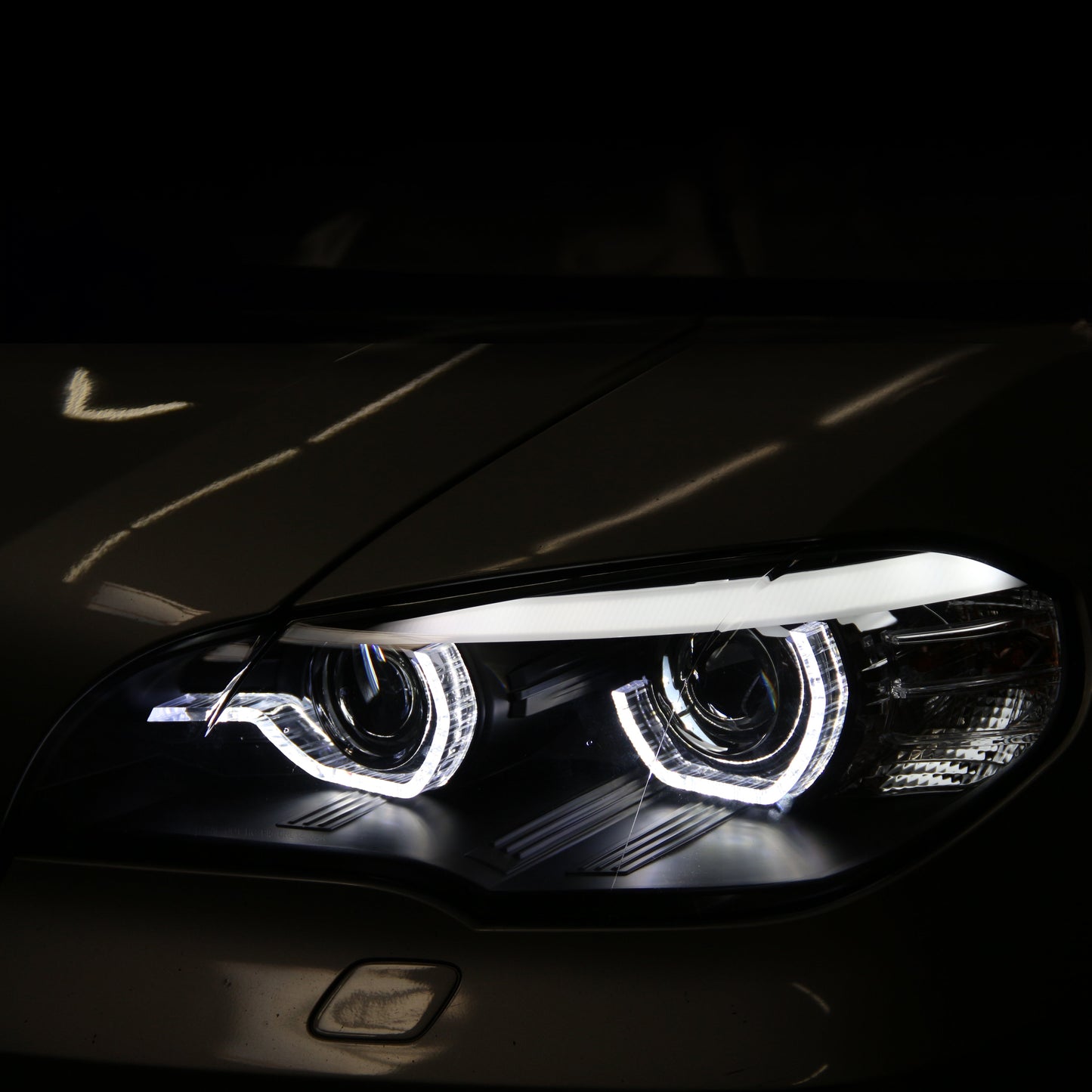 Spyder 07-10 BMW X5 E70 (HID Models Only) Projector Headlights - Black PRO-YD-BMWE7007-AFSHID-BK 5085481
