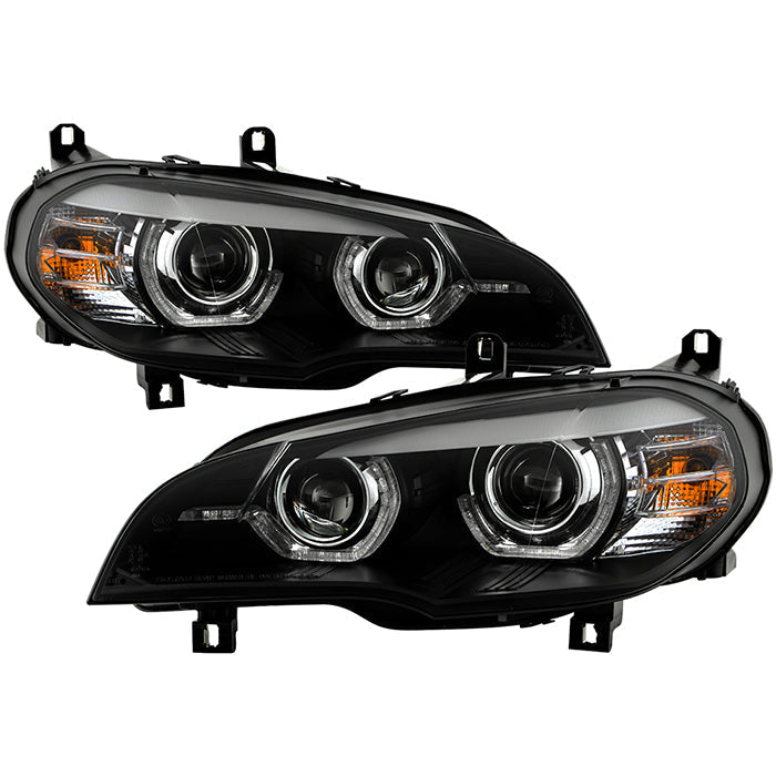 Spyder BMW X5 E70 07-10 Xenon/HID AFS High-Power LED Headlights - Black PRO-YD-BMWE7007AFSHIDAP-BK 5088239