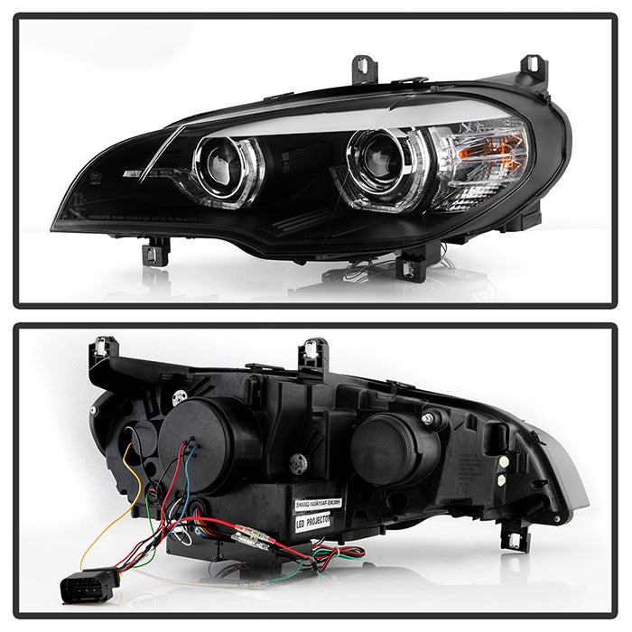 Spyder BMW X5 E70 07-10 Xenon/HID AFS High-Power LED Headlights - Black PRO-YD-BMWE7007AFSHIDAP-BK 5088239