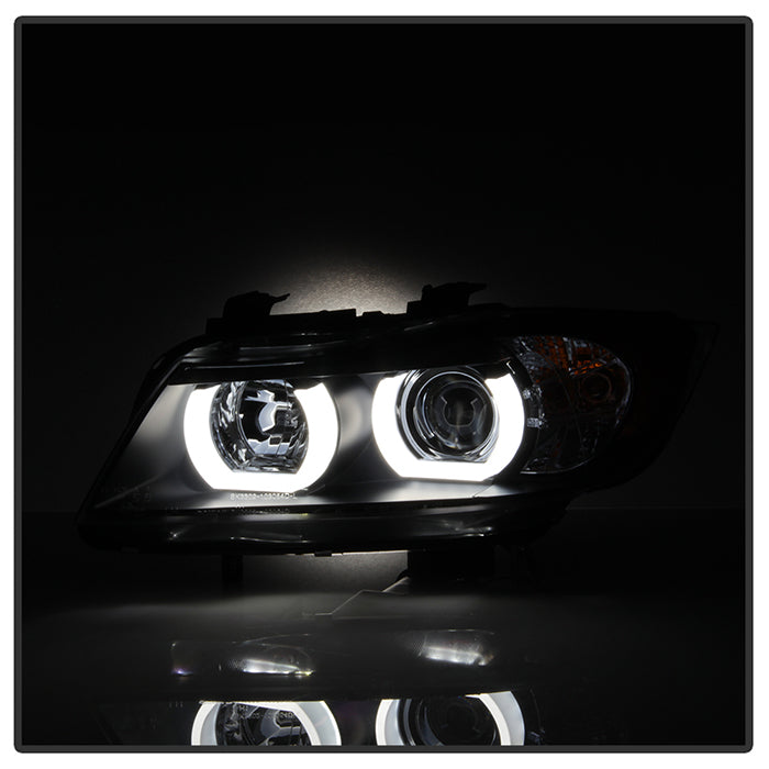 Spyder BMW E90 3-Series 06-08 4DR Headlights - AFS HID Only - Black PRO-YD-BMWE9005V2-AFSHID-BK 5083838